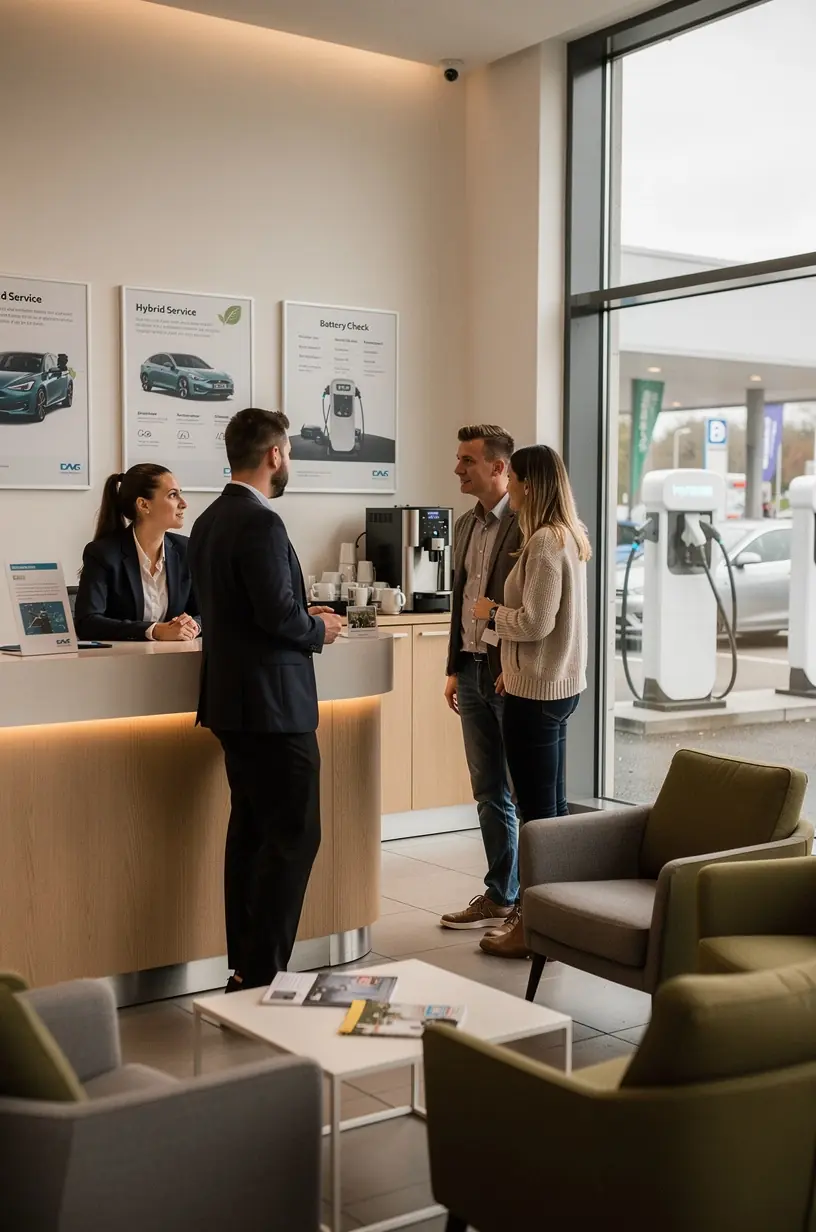 Nahaufnahme von Batteriezellen eines Elektrofahrzeugs während Wartung